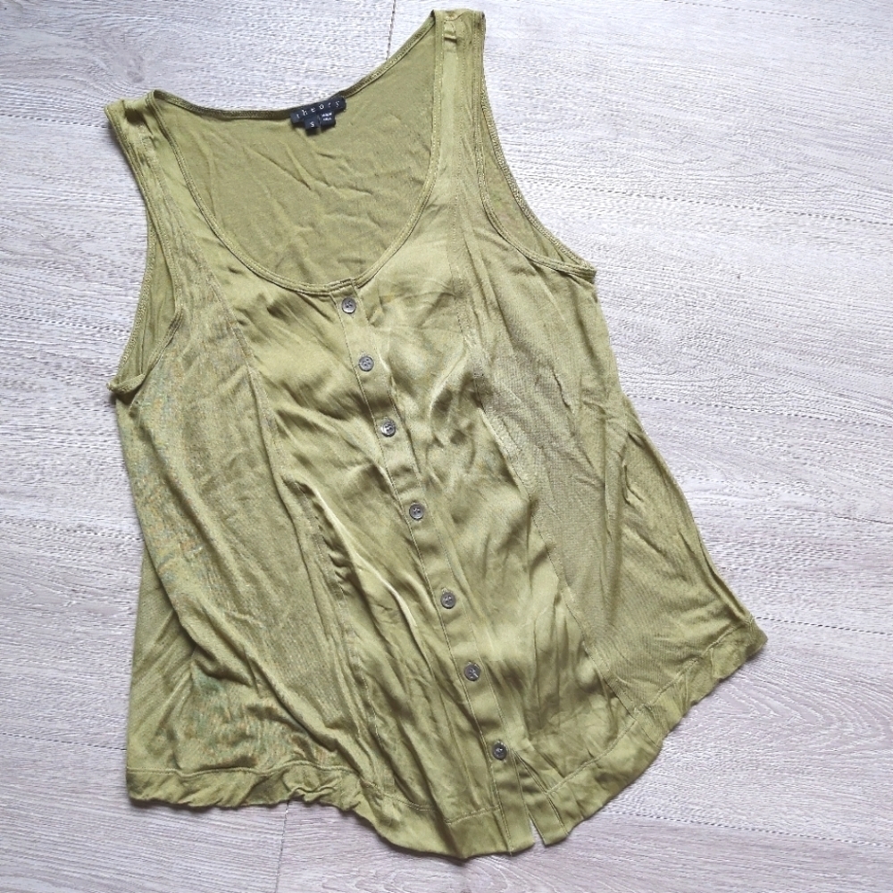 Theory Green Veanna Tank Size S